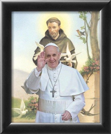 Imagem do Papa Francisco e São Francisco
